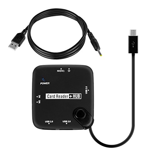 kwmobile 7in1 Micro USB Multi Card Reader Adapter OTG Connection Kit für Smartphones und Tablets – z.B. geeignet für Samsung Galaxy S2 S3 S4 S5 / Galaxy Tab 3 10.1 8.0 7.0 / Sony Xperia Z Z1 Tablet Z / Asus Memo Pad HD 7 / FHD 10 ME302 - 5