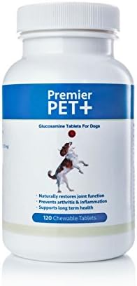 Advanced Joint &amp; Hip Supplement For Dogs With Glucosamine, Chondroitin, Green Lipped Mussel, MSM, Hyaluronic Acid &amp; Vitamin C, 120 Chewable Tablets For Natural Joint Care &amp; Arthritis Pain Relief