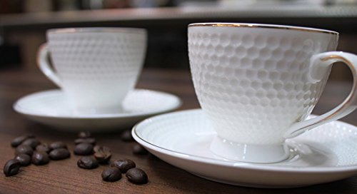 détail 12 pièces Tasses à café - Service à café espresso Moka pour 6 personnes & # x2022 ; Mini Golf modèle & # x2022 ; Fein Porcelaine - meilleure qualité