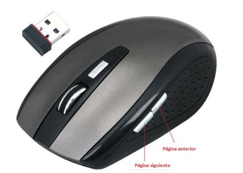 Daffodil WMS325 Ratón Óptico Inalámbrico 2.4GHz - Mouse sin cable con 5 Botones, Rueda de Desplazamiento y Sensibilidad Ajustable (Max. 1600dpi) - Para Ordenadores / Netbook - Compatible con Microsoft Windows (8/7/XP/Vista) y Apple Mac (OS X +) - Alimentado por Pilas (2xAAA Incl.)