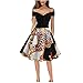 Produktbild Manadlian 50s Retro Vintage Rockabilly Kleid für Damen Frauen Vintage 1950er Jahre Retro Off Shoulder Abend Party Prom Swing-Kleid