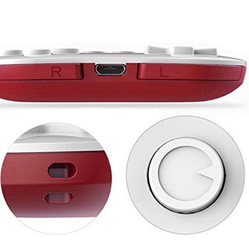 QUMOX 8bitdo FC30 Z  ro Bluetooth Controlador Gamepad para iOS Android Windows Mac  Rojo