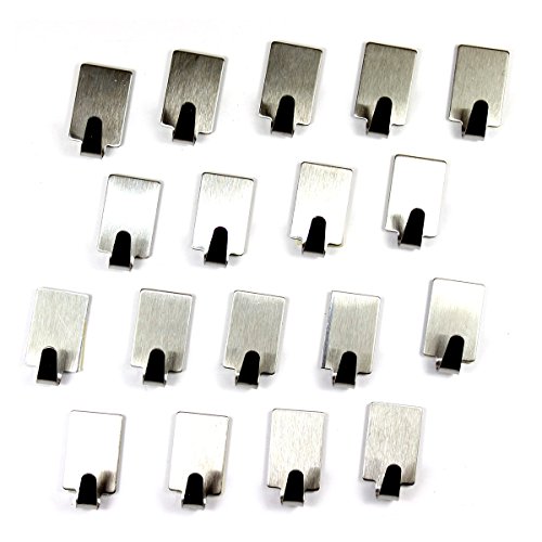 VORCOOL 12st Selbstklebend Edelstahl Handtuch Haken Handtuch Racks Wand Haken für Küche Bad