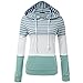 Produktbild Hanomes Damen pullover, Damen Damen Streifen mit Kapuze Langarm Shirt Bluse Sweatshirt BU/S