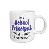 3dRose mug_193263_2 Im a School Principal What Is Your Superpower Blue Ceramic Mug, 15-Ounce