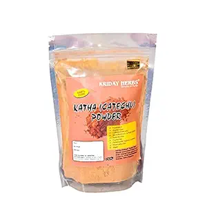 KRIDAY HERBS Pure and 100% Natural Katha Powder for Pan, Acacia Catechu for Hair Care, 600 gm