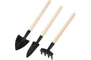 NOPKESV 3 Pezzi Kit Giardinaggio, Mini Attrezzi da Giardino, Set da Giardino Attrezzi per Piante Trapianto e Sciogliere
