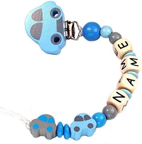 Premium Dummy Chain with Name, Wooden Model, Car Total, Light Blue