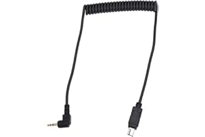 YUNIR Auslöserkabel, 2.5-DC2/N3 Kamera-Fernauslöser Verbindungskabel für Nikon D750 D600 D610 D7100 D7000 D90 D5000 D5100 D5200 D5300 Df D3100 D3200 D3100 P7700 v1 coolpix A