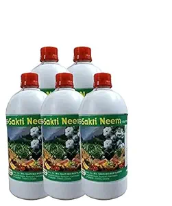 Sakti Organic Pure neem Seed Oil (5 Liter) Concentrate Azadirachtin 1500 PPM (Min) Insecticide pesticides fungicides Liquid for Organic Farming Vegetable Plants and Orchids, Quantity - 5 Litre