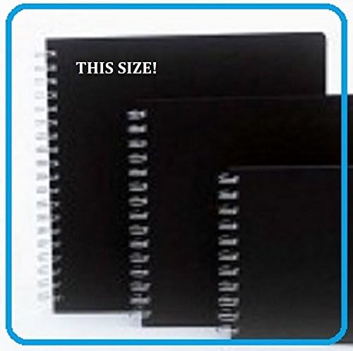 Sketchbook Black Covers - Square 25 x 25 cm - Wirebound - 50 sheets of 160gsm - Seawhite All-Media White Cartridge Paper - Suitable for Pencils, Inks and Light Washes - Ideal for Students and Professional Artists