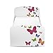 Children's Kids High Quality Wooden Bed by Leomark with Dresser Drawer Storage for Bedding and Mattress 140x70, Junior Toddler Cot with Butterfly Prints on Headboard