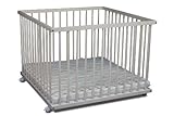Laufgitter weiß lasiert 75×100 Buche mit Matratze - 3