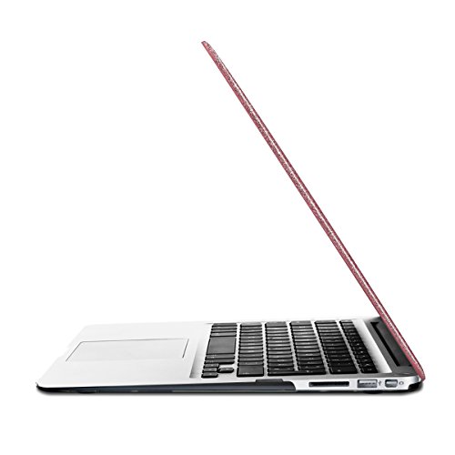 kwmobile Hardcase Laptop Hülle für Apple MacBook Air 13″ (ab Mitte 2011) – Glitzer Design Rosegold dünne gummierte Schutzhülle Cover Case Tasche - 8
