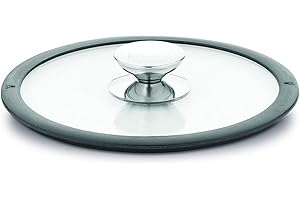 Berndes Couvercle bombé Bord Silicone Noir 32 cm Verre trempé