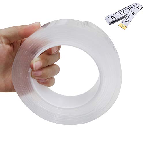 Abimars, nastro biadesivo multiuso per il montaggio, lavabile e trasparente, per tappeti, per uso domestico e industriale