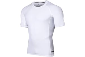 LAFROI Men's Short Sleeve UPF 50+ Baselayer Skins Compression Rash Guard