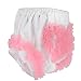 Heart Pattern Baby Girl Cotton Bloomers Diaper Cover Pant for 0-1 Yr S (White and Pink)