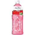 Mogu Mogu Fruit Juice Drinks with Nata De Coco 1L Bottle HALAL - Strawberry Flavour Drink