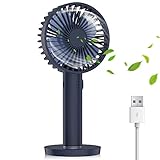 Nobebird Ventilateur Portatif, Mini Electrique Ventilateur à Main Batterie Rechargeable de 2000mAh Silencieux Pliable USB Ventilateur de Bureau Pour Voyage, Camping, Bureau, Maison, Extérieur