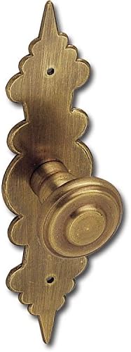 Furniture knob with shield knob-ø 27 mm, width 28 mm, height 120 mm,Iron old tinned