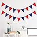 Large Bunting Wall Stickers - Choose from 24 Colours - Perfect for Nursery, Kids room, Childs Bedroom - 9 Pieces of Flag / Garland - Mix and Match to suit your room - Wall Art Decal Decoration (Light Blue)