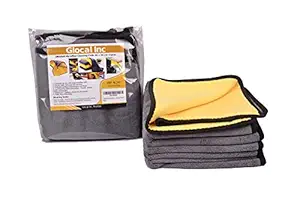 Glocal Inc Microfiber Towel Set of 2 for Cleaning Cars, Bike, Electronic Items | 600 GSM 40 x 40 cm ( Pack of 2)