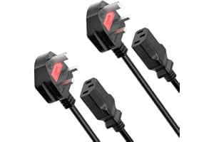 3 Prong Monitor Power Cord, CYD 4FT Computer Power Cable Compatible with Acer, Dell, Samsung, Toshiba, LG, Sharp, Sony, AOC, BenQ, Asus, ViewSonic, HP, Compaq PC Monitor, 10a 125v Power Cord, 2 Pack