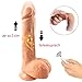 Produktbild Dildo Vibratoren für sie mit Stoßfunktion, G-Punkt Vibratoren mit 7 Frequenzmodi, Silikon Dildos Sexspielzeug mit Stretch bis zu 3 cm Vibration, Heizbar und Aufladbar Vibratoren mit Fernbedienung