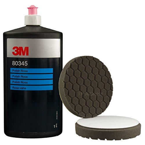 Preisvergleich Produktbild 3M Polish Rosa Wachs 80345 1 Liter + Polierschwamm