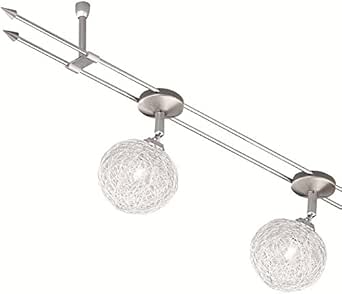 Modernes Niedervolt-Schienensystem - 6-flammig - Nickel matt