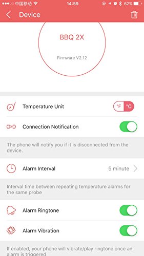 Inkbird Wireless Bluetooth BBQ Thermometer Barbecue Fleischthermometer Timer + Edelstahl Temperaturfühler für Grill, Ofen, Smoker (BBQ Thermometer+1 Sensor) - 8