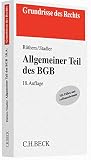Cover zum Buch Allgemeiner Teil des BGB