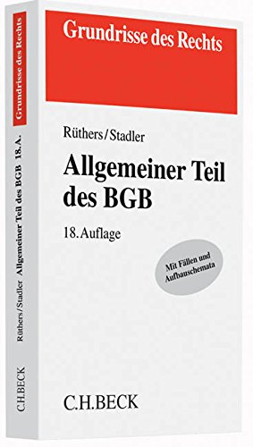 Cover zum Buch Allgemeiner Teil des BGB