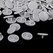 Resin Snap Fasteners Buttons Poppers 12.4mm Pack of Approx.100 Sets White