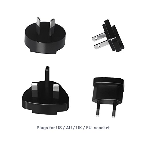 DFL Wechselstrom Adapter mit CA, EU, UK und US-Stecker für Asus Eeebook X205T X205TA X205TA-DH01 HATM0103 Laptop / Notebook-Computer universal (Schwarz) - 5