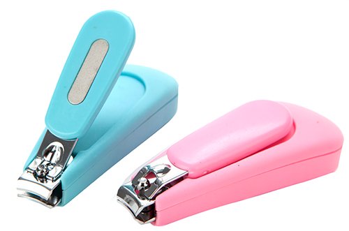 Deluxe Babies Nail Clipper with Plastic Safety Housing (Pink)