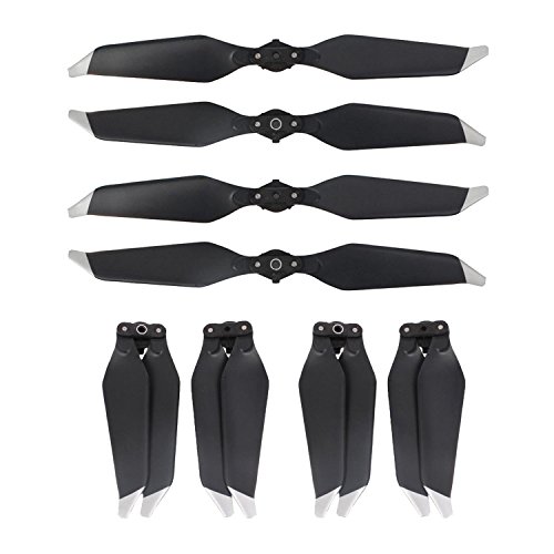Preisvergleich Produktbild Kismaple Propeller 8331F Wenig Lärm Schnelle Veröffentlichung Propellers für DJI Mavic Pro Platinum / DJI Mavic pro (8pcs 8331F Propellers, Silber Streifen)