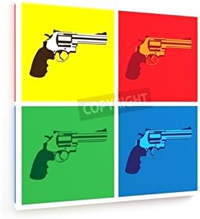 Revolver - 47,24 x 47,24 inch (120x120 cm) - Textile canvas print - wall art - artists, paintings, photo, picture on canvas - Artist