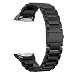 Produktbild Omter für Samsung Gear S2 Armband SM-R720/ SM-R730, Edelstahl Metall Armband Armband Ersatz (S2 Steel Schwarz)