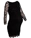 Womens Maternity Pregnancy Fitting Black Slash Neck Stretch Lace Dress (14)