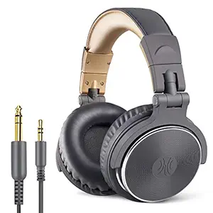 OneOdio Adapter-Free Closed Back Over-Ear DJ Stereo Monitor Headphones, Professional Studio Monitor & Mixing, Telescopic Arms with Scale, Newest 50mm Neodymium Drivers- Glossy Finsh (PRO-10 Grey)