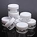 3 Gram 3ml Round Plastic Empty Cosmetics Cream Pot Jar Eye Shadow Nails Powder Jewelry Sample Storage Container for Make Up,Eye,Shadow,Nails,Powder,Gems,Beads,Jewelry White (50pcs)