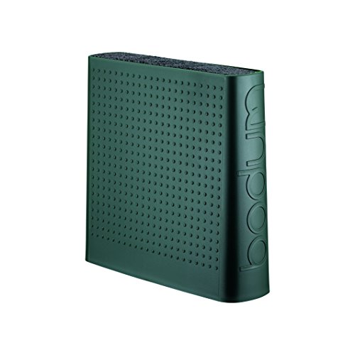 Bodum 11089-946-Y17 Messerblock, dunkelgrün 6, 7 x 22, 6 x 21, 6 cm Messerblocksets, Kunststoff, Dark Green, 6.6 x 21.41 x 20.29 cm - 2