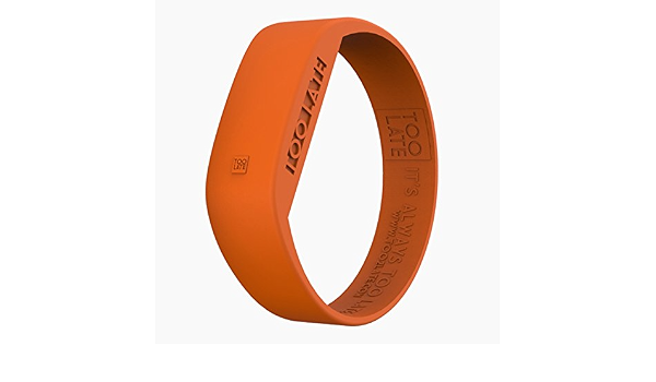 OROLOGIO TOO LATE 2 TAGLIA M - BRACCIALE DIGITALE SILICONE LED WATCH VARI  COLORI GOMMA … (Arancio) : Amazon.it: Moda