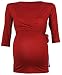 Happy Mama. Women's Maternity Nursing 2in1 Bolero Top Shirt 3/4 Sleeve. 458p (Crimson, UK 14)