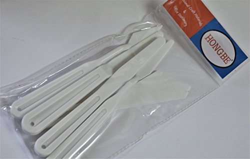 HONGBE5 PIECE PLASTIC PALETTE KNIFE PAINTING KNIFES