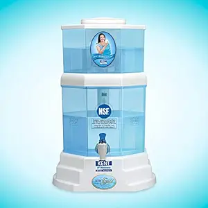 KENT Gold Gravity Water Purifier (11014) | UF Technology Based | Non-Electric & Chemical Free | Counter Top | 20L Storage | White