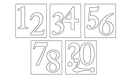 Sizzix Bigz Alphabet Dies Sassy Serif Numbers by EL Smith, Set of 5 Multi-Colour