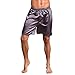 Produktbild Ba Zha Hei Männer Fünf Punkte Einfarbig Freizeit Lose Strand Dünne Schlafhose Männer Silk Satin Pyjama Nachtwäsche Homewear Roben Shorts Loungewear Unterwäsche (2XL, Grau)